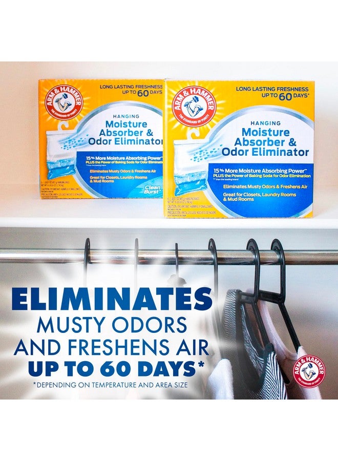 Arm & Hammer Arm & Hammer Hanging Moisture Absorber and Odor Eliminator, 16.1 oz., 6 Pack, Clean Burst, Moisture Absorbers for Closet and Small Rooms, Long-Lasting Freshness - Image 2
