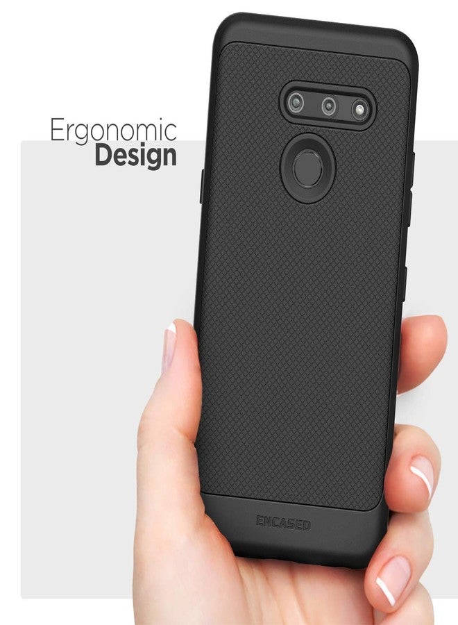 إنكاسد جراب ENCASED Thin Armor لهاتف LG G8 ThinQ (تصميم نحيف) غطاء مرن بمقبض - أسود - Image 3