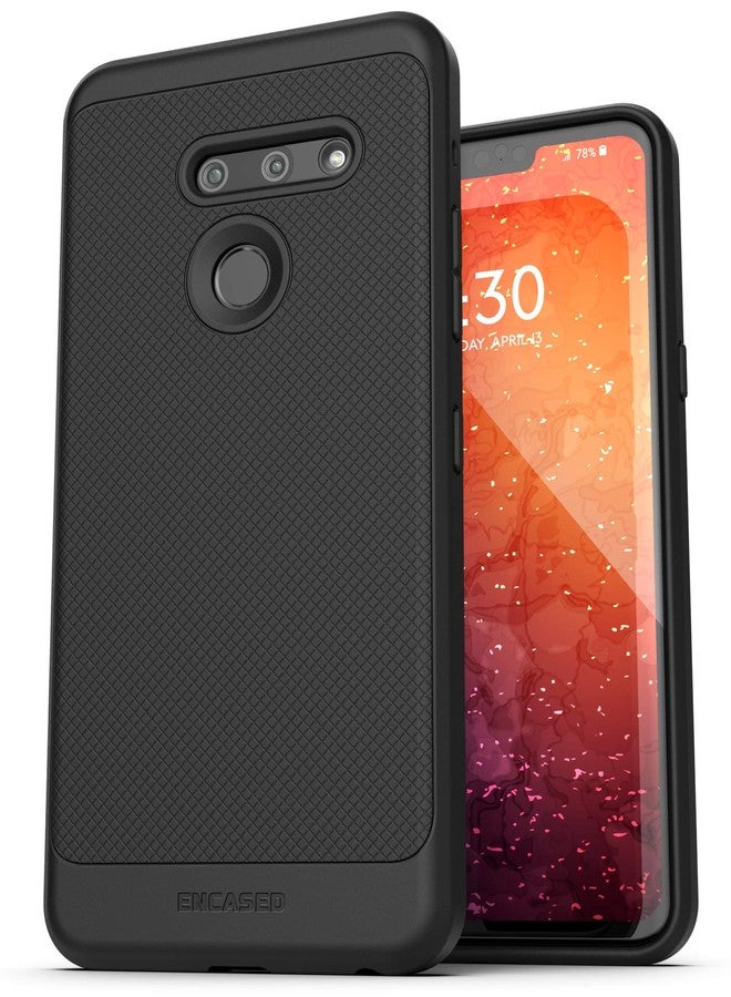 إنكاسد جراب ENCASED Thin Armor لهاتف LG G8 ThinQ (تصميم نحيف) غطاء مرن بمقبض - أسود - Image 1