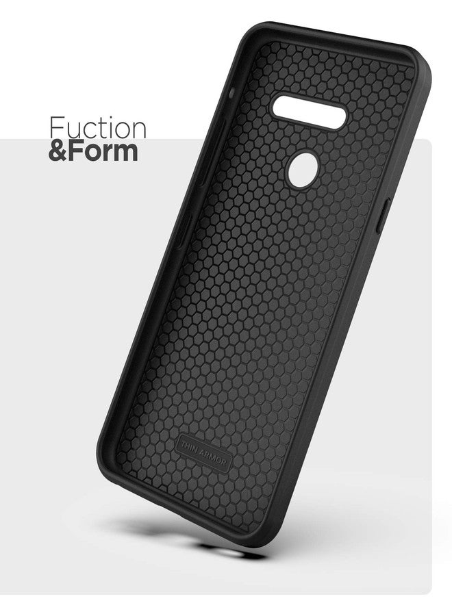 إنكاسد جراب ENCASED Thin Armor لهاتف LG G8 ThinQ (تصميم نحيف) غطاء مرن بمقبض - أسود - Image 5