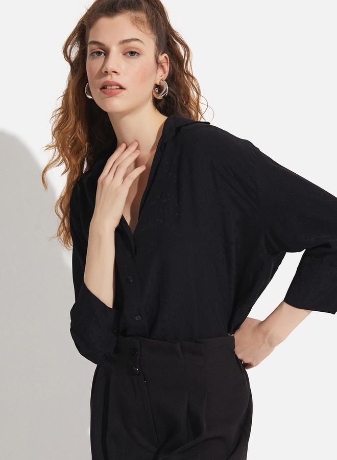 JUNE Regular Fit Woven Shirt with Spread Collar  - Image 3