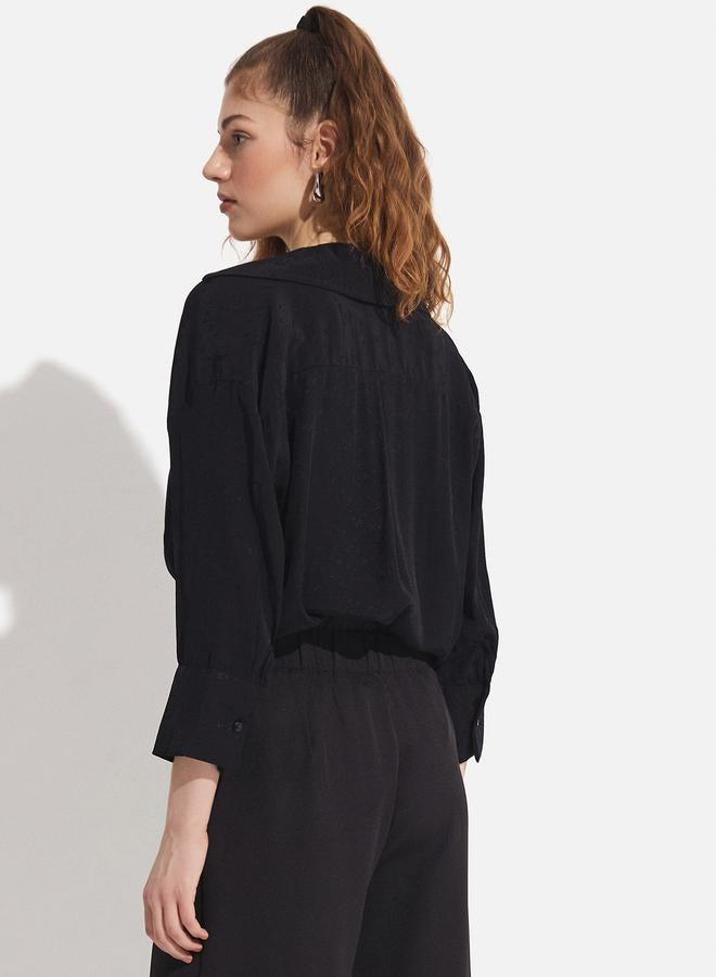 JUNE Regular Fit Woven Shirt with Spread Collar  - Image 4