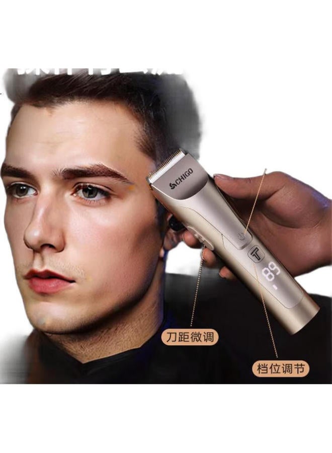 Chigo Professional Electric Hair Clipper Electric Push Scissors Electric Pusher Hair Salon Barber Special High-End Professional Hair Pusher Household Adult Baby Child Haircut Hair Clipper F2101 - Image 2