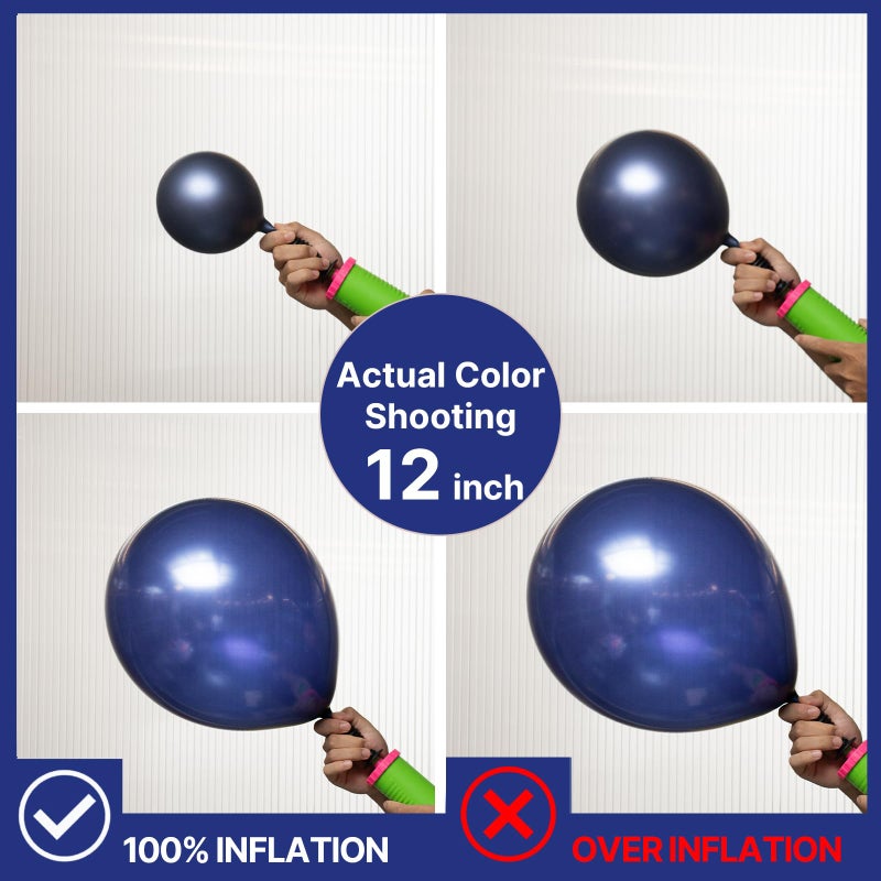 PartyWoo Navy Blue Balloons 50pcs 12 Inch Dark Blue Latex Helium Balloons for Graduation New Year Wedding Sports Theme Boy Baby Shower Men Birthday Bachelorette Party Decorations Blue-Z90 - Image 4