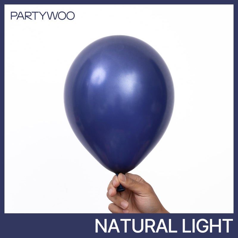 PartyWoo Navy Blue Balloons 50pcs 12 Inch Dark Blue Latex Helium Balloons for Graduation New Year Wedding Sports Theme Boy Baby Shower Men Birthday Bachelorette Party Decorations Blue-Z90 - Image 3