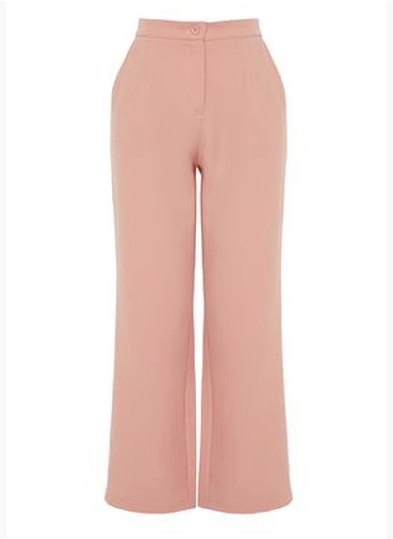 trendyol Dusty Rose Wide Leg Trousers TWOAW22PL0139