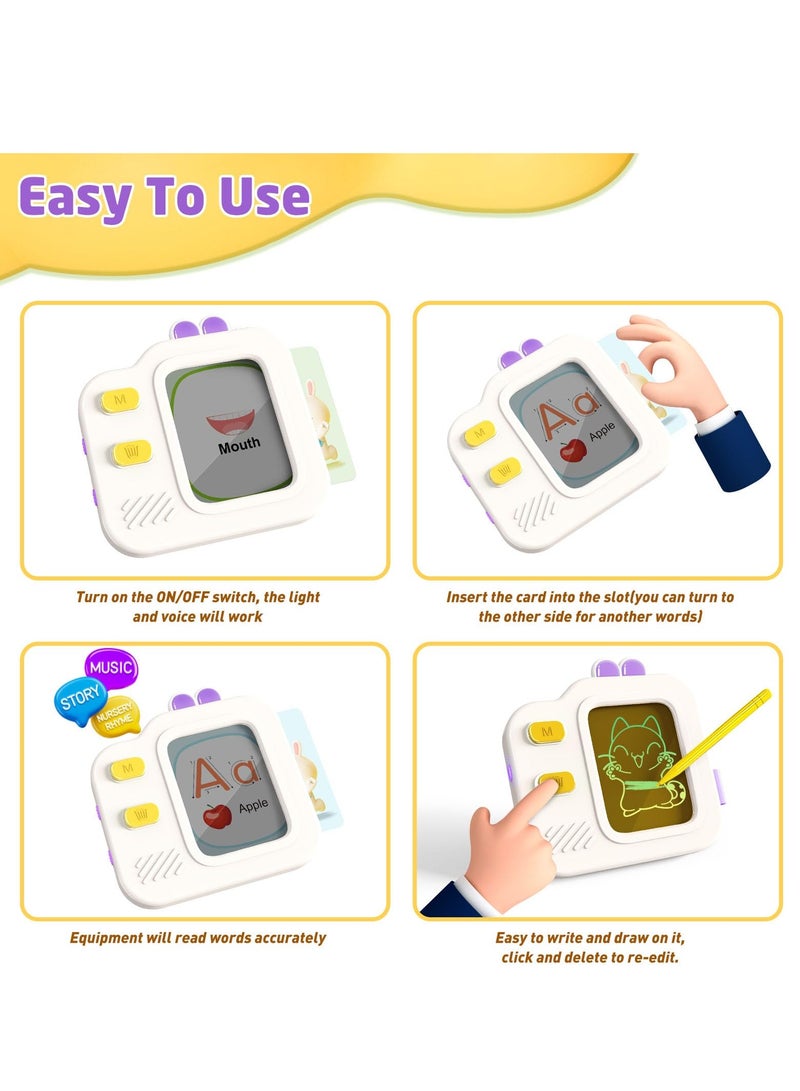 كابتن تيك Interactive Flash Cards for Toddlers Ages 1 to 4, Language Development Toys with 240 Words, Portable Speech Therapy Tools, Autism Learning Aids, Montessori Educational Gifts - Image 5