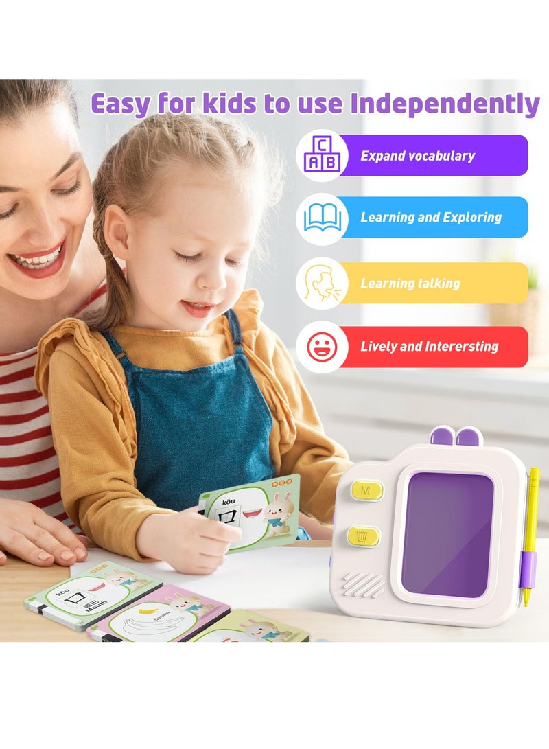 كابتن تيك Interactive Flash Cards for Toddlers Ages 1 to 4, Language Development Toys with 240 Words, Portable Speech Therapy Tools, Autism Learning Aids, Montessori Educational Gifts - Image 3