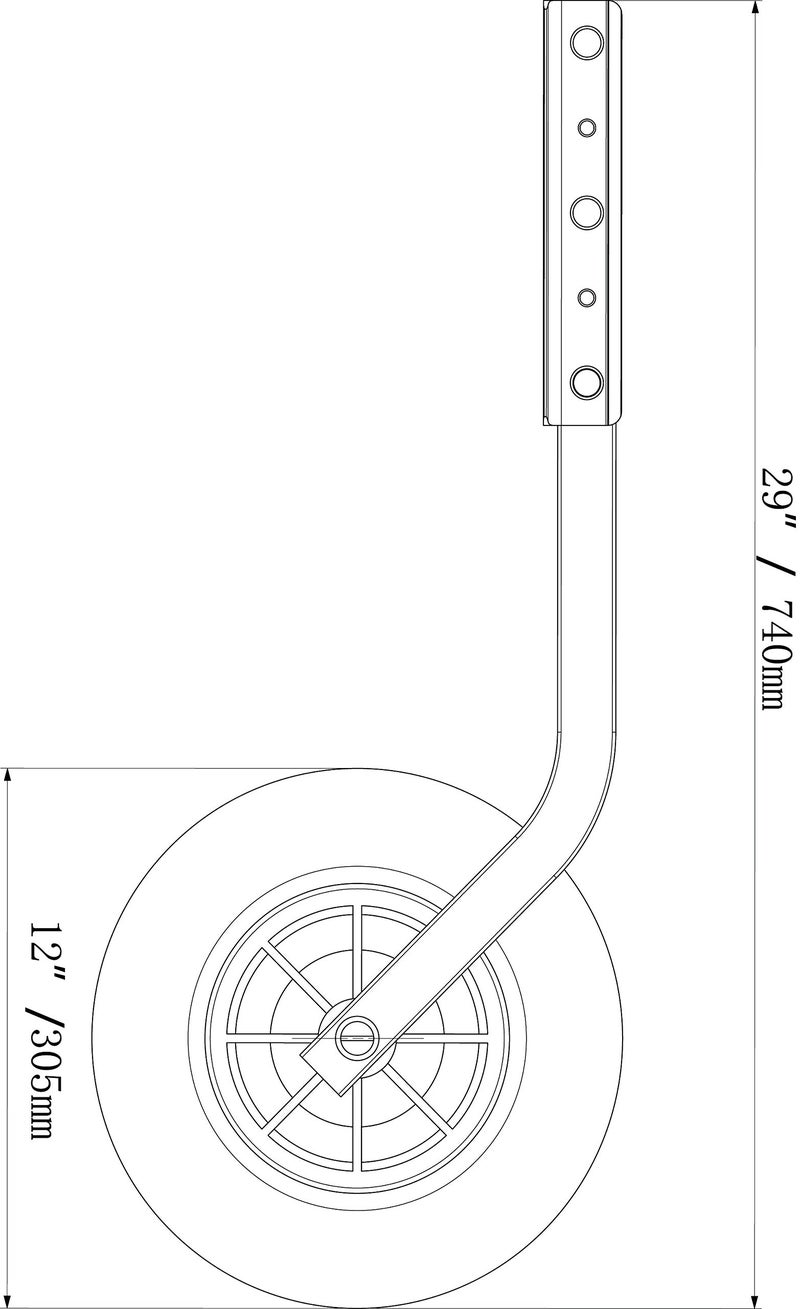 Brocraft Boat Launching Wheels/Boat Launching Dolly 12" Wheels for Inflatable Boats & Aluminum Boats - Image 5