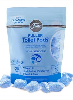 fuller brush Toilet Bowl Cleaner Pods - Water Soluble Tablet Cleansers Cleans Descales and Refreshes Bathroom Toilets Removes Odors Soils Stains Light Fresh Scent Ideal for Homes Businesses  - Image 1
