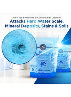 fuller brush Toilet Bowl Cleaner Pods - Water Soluble Tablet Cleansers Cleans Descales and Refreshes Bathroom Toilets Removes Odors Soils Stains Light Fresh Scent Ideal for Homes Businesses  - Image 4