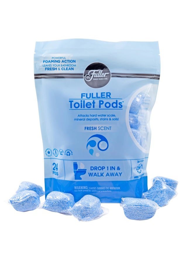 fuller brush Toilet Pods - Easy to Use - Just Drop It in - Toilet Cleaner Refresher - No Squirting, Fussing Or Messing with Chemical Liquids - for Home & Commercial Use - 24 Pods - Image 1