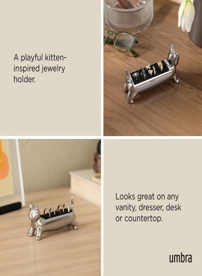 Umbra Ali Cat Ring Holder - Gift for Pet Kitty Kitten Lover - Jewelry Storage, Chrome - Image 4