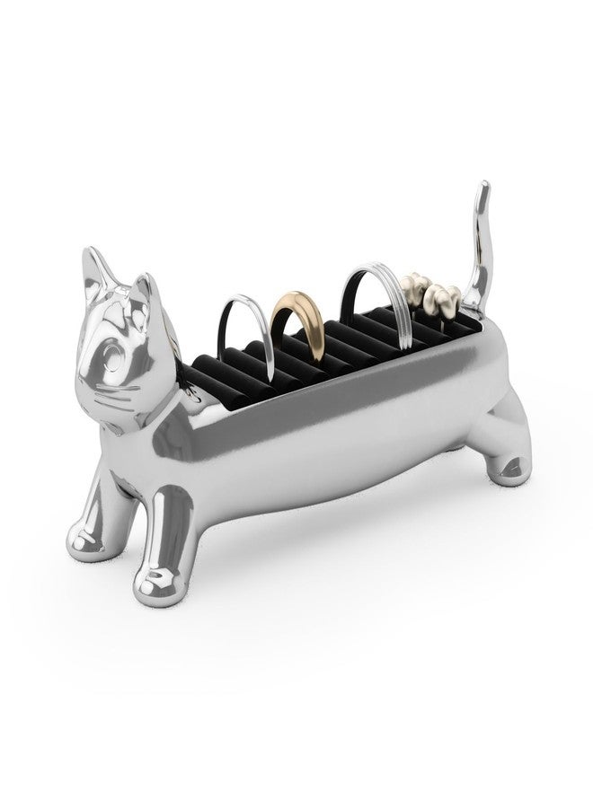 Umbra Ali Cat Ring Holder - Gift for Pet Kitty Kitten Lover - Jewelry Storage, Chrome - Image 1