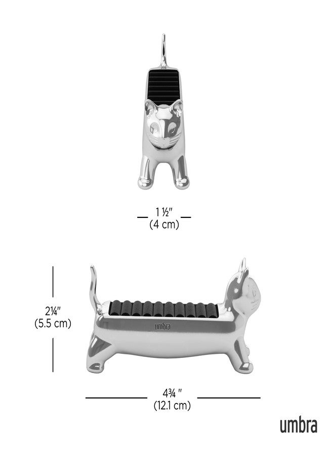 Umbra Ali Cat Ring Holder - Gift for Pet Kitty Kitten Lover - Jewelry Storage, Chrome - Image 3