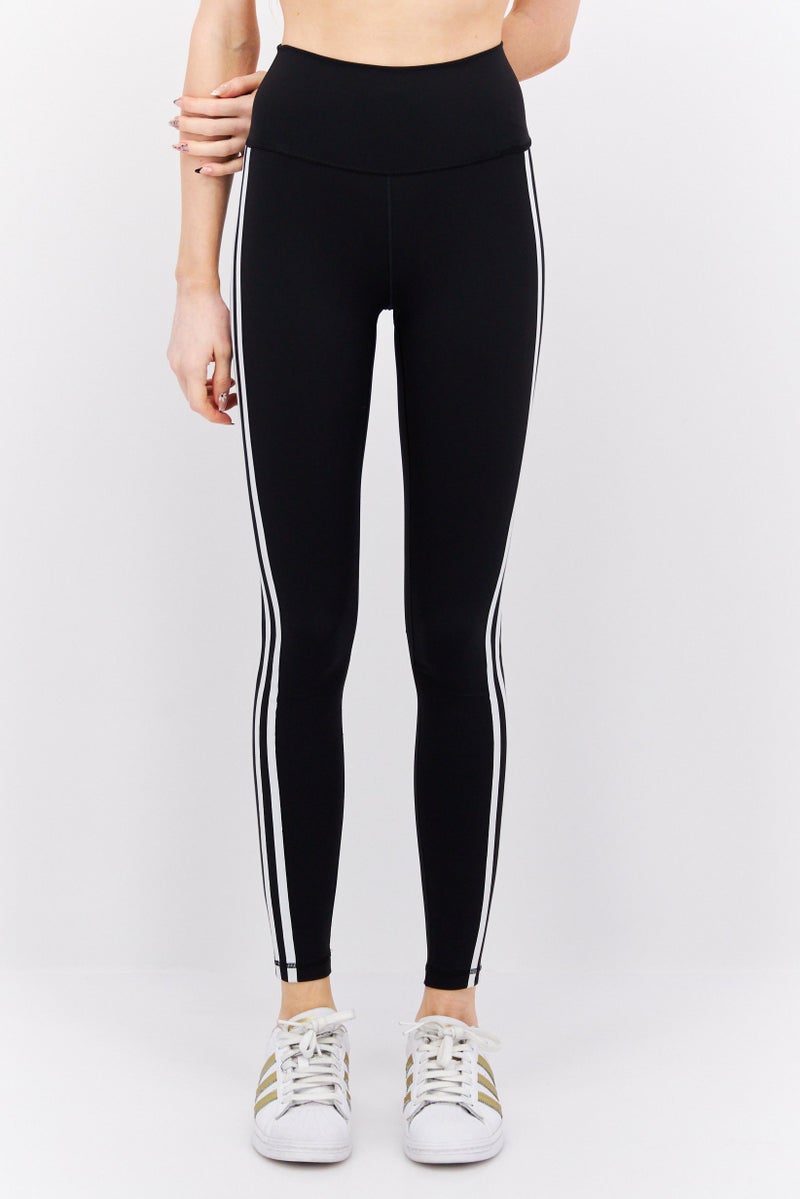 Adidas Women Sport Fit Brand Logo Training Leggings, Black - Image 1