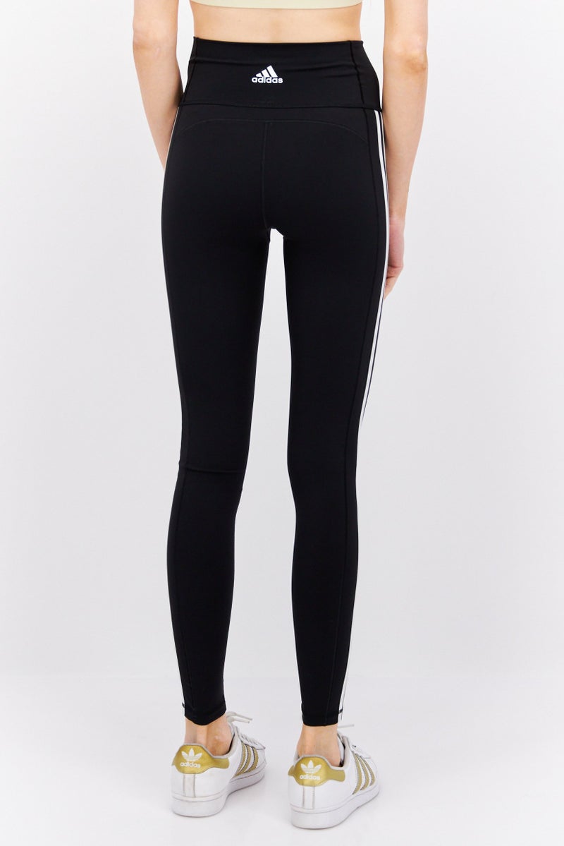 Adidas Women Sport Fit Brand Logo Training Leggings, Black - Image 4