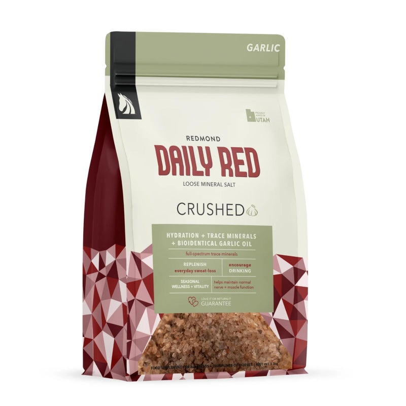 REDMOND Daily RED Crushed - Mineral Supplement for Horses (Garlic (5 LB)) - Image 1