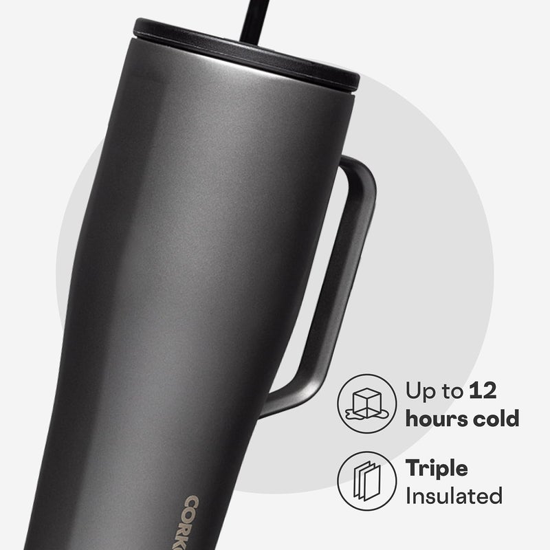 CORKCICLE Cold Cup XL w/Straw 887ml Ceramic Slate - Image 2