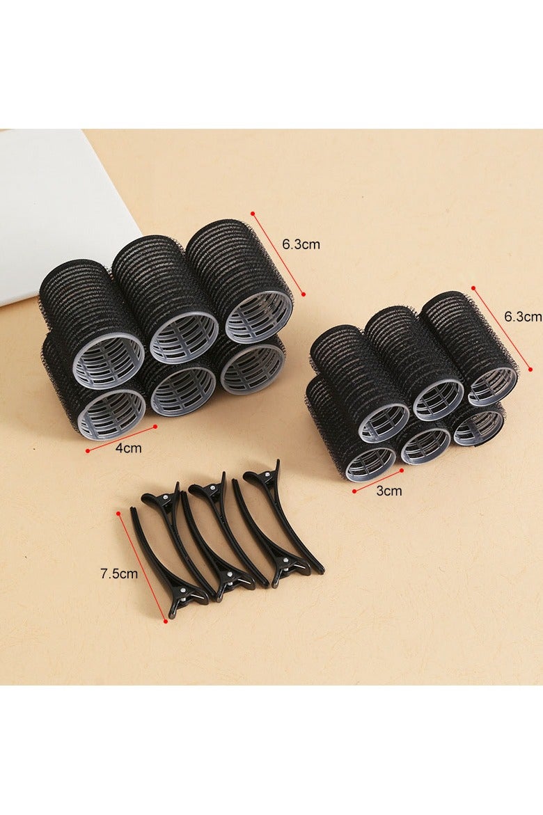 FASHION HOME 18 Pcs Rollers Hair Curlers Set with 12Pcs Self Grip Hair Rollers 2 Sizes and 6 Pcs Clips for Blowout Look Long Medium Short Thick Hair Volume - Image 2