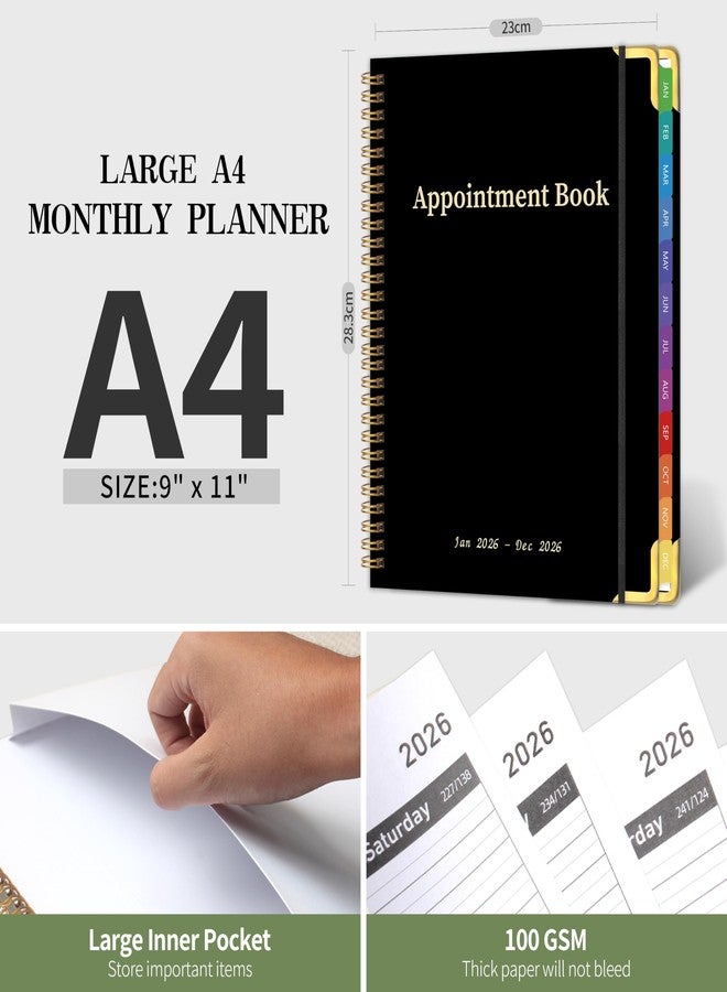 Kamoy 2026 Appointment Book/Planner - 2026 Daily Hourly Planner from Jan. 2026 - Dec. 2026, Weekly appointment Book 2026, 2026 Hourly planner with 20-Minute Interval, 9" x 11", Twin-Wire Binding, Colorful - Image 3