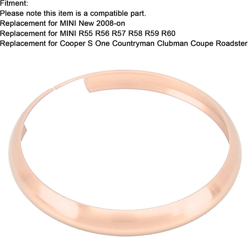 Aluminum Alloy Remote Key Trim, Decorative Ring for MINI R55 R56 R57 R58 R59 R60, Protect Scratches & Dents, Made of , , Fine Workmanship, Prevent Fading, Direct (Champagne) - Image 3