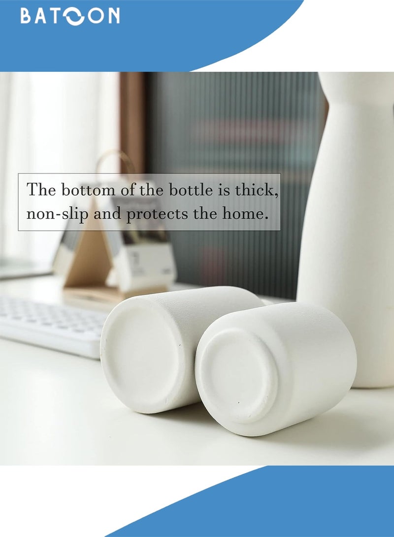 باتون مجموعة من 3 مزهريات سيراميك صغيرة للديكور، ديكور منزلي عصري، مزهريات للديكور، مزهرية عشب البامباس، مزهريات زهور مجففة، غرفة المعيشة، رف طاولة، قطع مركزية للديكور - Image 5