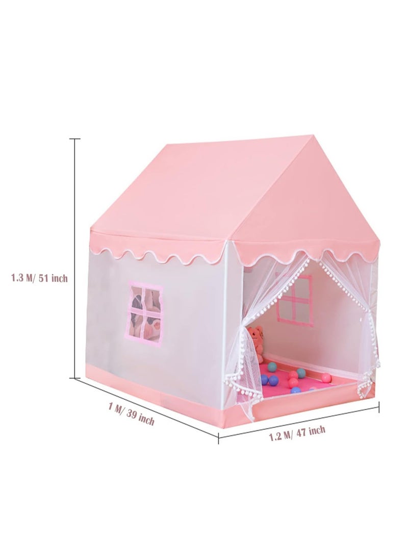DUNISO Kids Tent, Play Tent Playhouse For Kids Princess Castle Tent Gift Toys For Girl Play House For Toddler Children Indoor & Outdoor (51"x 39"x 47")No light, No sponge pad - Image 2