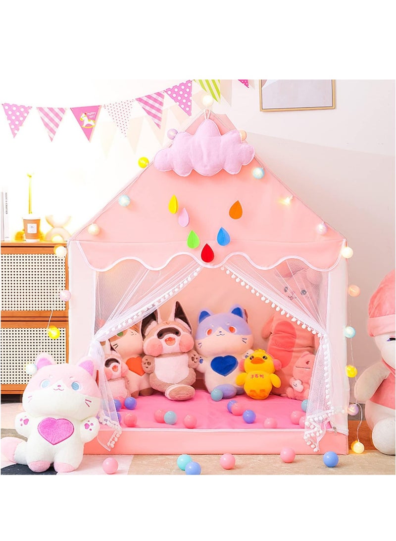 DUNISO Kids Tent, Play Tent Playhouse For Kids Princess Castle Tent Gift Toys For Girl Play House For Toddler Children Indoor & Outdoor (51"x 39"x 47")No light, No sponge pad - Image 5