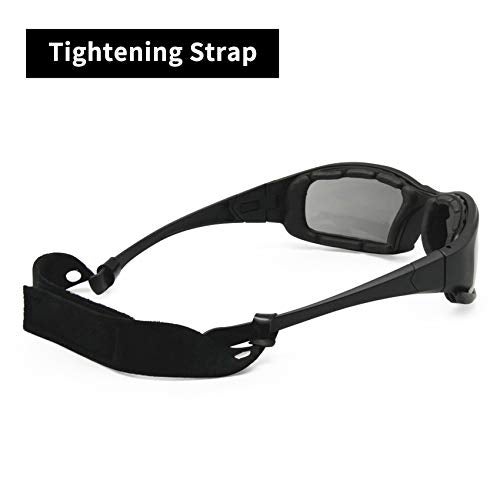 EnzoDate Photochromic Polarized Army Sunglasses Military Goggles 4 Lens Kit Men War Game Tactical Outdoor Sunglasses, Black - Image 4