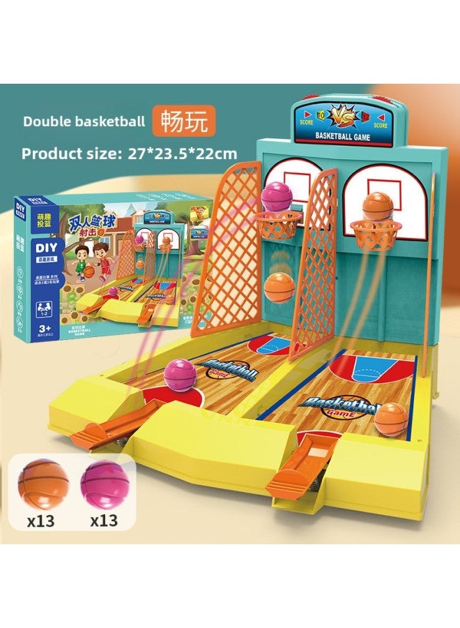 Children's Toys For Boys And Girls Double Catapult Basketball Stand Shooting Board Game Surface Ball Parent-Child Interactive Toys