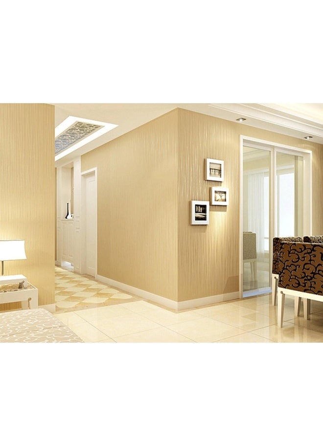 غير اللاصق 3D نسيج الأسلاك الرسم غير المنسوجة ورق الجدران، البيج الأصفر الحديث الجدران Peelable تغطية 0.53m × 10m، النقش خط نسيج نسيج ورق الجدران، ديكور الداخلية المنزلية لغرفة المعيشة، غرفة النوم، فندق وشقة جدار تجديد - Image 4