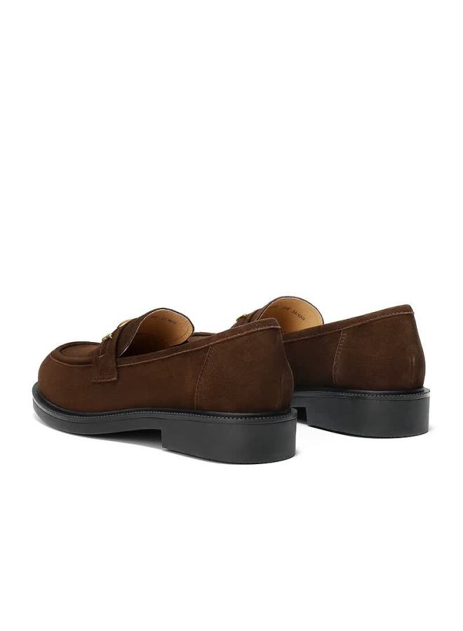 Senda a Women's Loafers  Spring New Cowhide College Style Comfortable Commuter Flats 4xt22am6 Brown Size 35 - Image 5