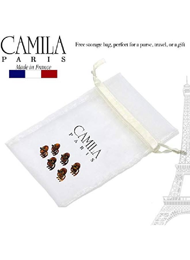 CAMILA Paris Cp2374 French Hair Clip For Women Set Of 6 Extra Small Tortoise Shell Girls Hair Claw Clip Fashion Styling Hair Accessories For Women Ladies Strong Hold Grip Clamp Made In France - Image 5
