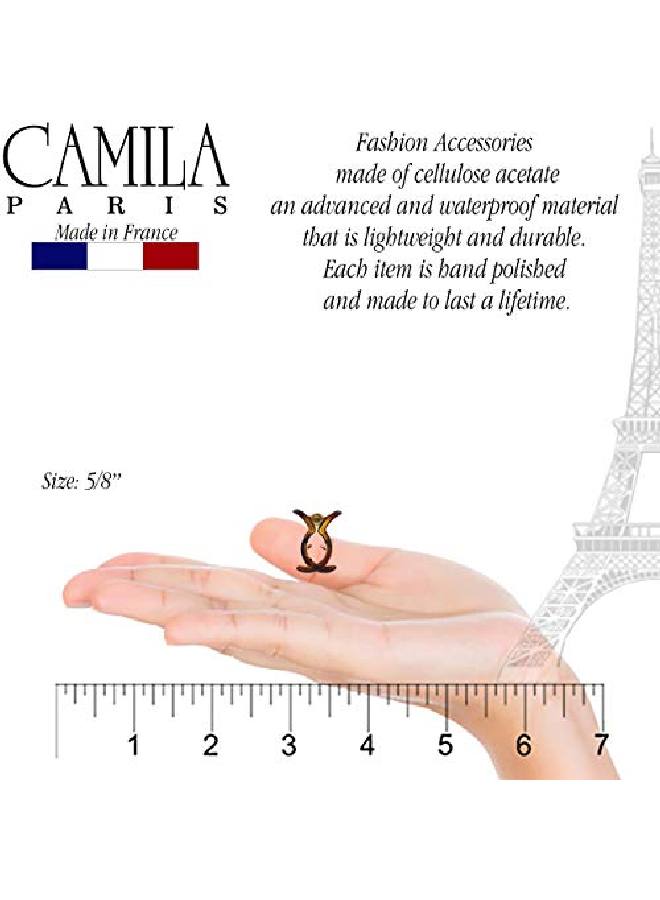 CAMILA Paris Cp2374 French Hair Clip For Women Set Of 6 Extra Small Tortoise Shell Girls Hair Claw Clip Fashion Styling Hair Accessories For Women Ladies Strong Hold Grip Clamp Made In France - Image 4