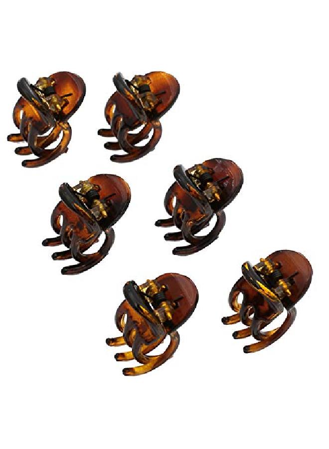 CAMILA Paris Cp2374 French Hair Clip For Women Set Of 6 Extra Small Tortoise Shell Girls Hair Claw Clip Fashion Styling Hair Accessories For Women Ladies Strong Hold Grip Clamp Made In France - Image 1