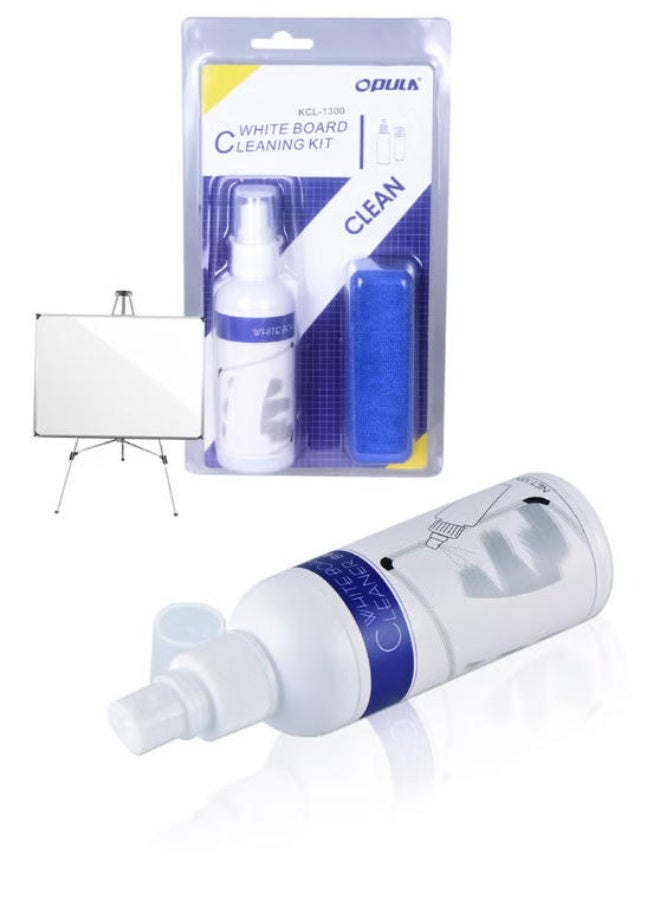 Opula White Board Cleaning Kit，Whiteboard Cleaner Spray 100ml Dry Erase Board Cleaner with Cloths Non Toxic Dry Erase Cleanning Removes Stubborn Marks from Whiteboards - Image 4