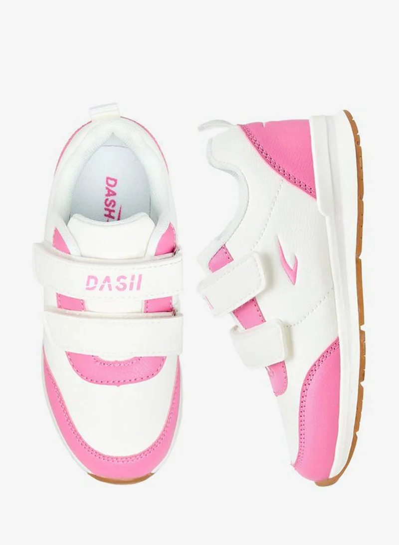 داش Girls Hook and Loop Ankle Sneakers