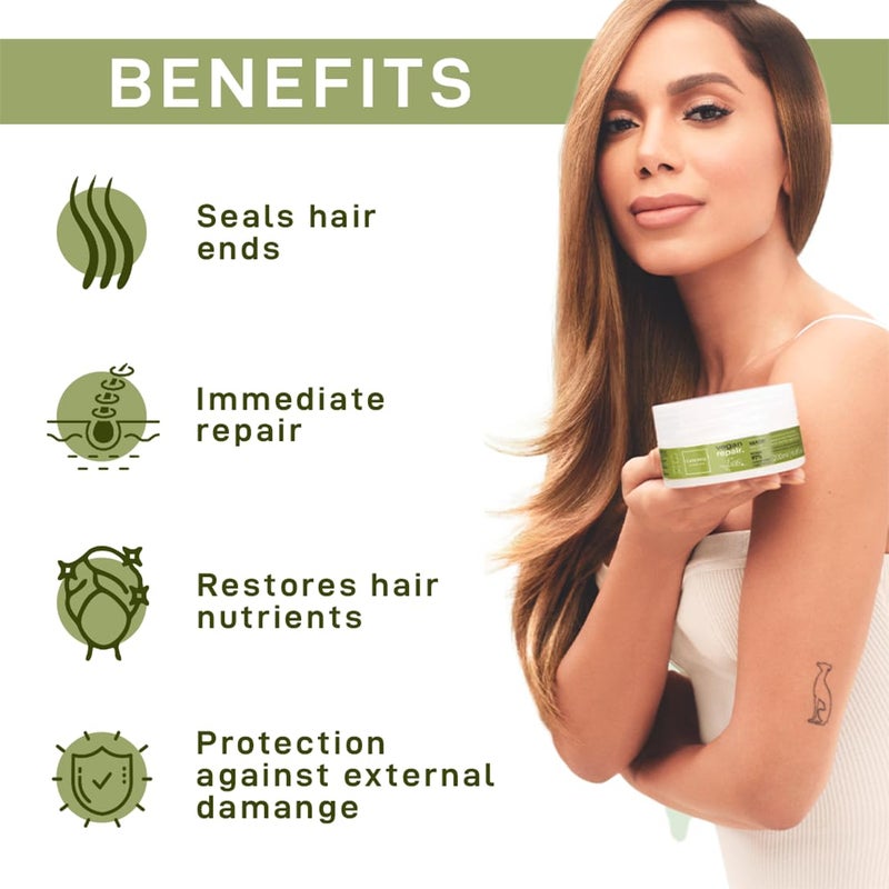 Cadiveu Vegan Repair Hair Mask 200ml Post Shampoo Hair Mask Infused with Green Repair Technology Repairs and Restores Nutrients - Image 4