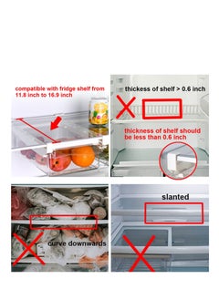 KASTWAVE Small Fridge Drawer Organizer, Mini Refrigerator Drawers Storage Box,  Fit for Fridge Shelf Under, Pull Out Refrigerator Storage Drawers for Food, Drinks, Dividers Are Removable, 0.6" (4-grid)  - Image 5