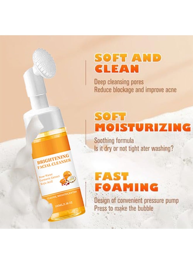 فيزي منظف الوجه المشرق - غسول الوجه بالكركم ، منظف رغوة الكركم لجميع أنواع البشرة 100 مل - Image 2