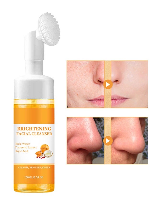 فيزي منظف الوجه المشرق - غسول الوجه بالكركم ، منظف رغوة الكركم لجميع أنواع البشرة 100 مل - Image 1