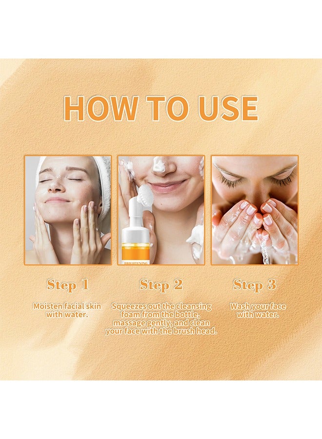 فيزي منظف الوجه المشرق - غسول الوجه بالكركم ، منظف رغوة الكركم لجميع أنواع البشرة 100 مل - Image 5