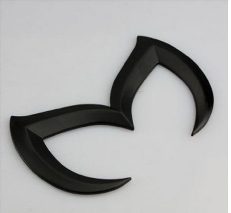 SuPoo for Mazda Black Sporty Metal Evil 'M' Rear Trunk Badge Decal Emblem Matte 3 5 6 - Image 1