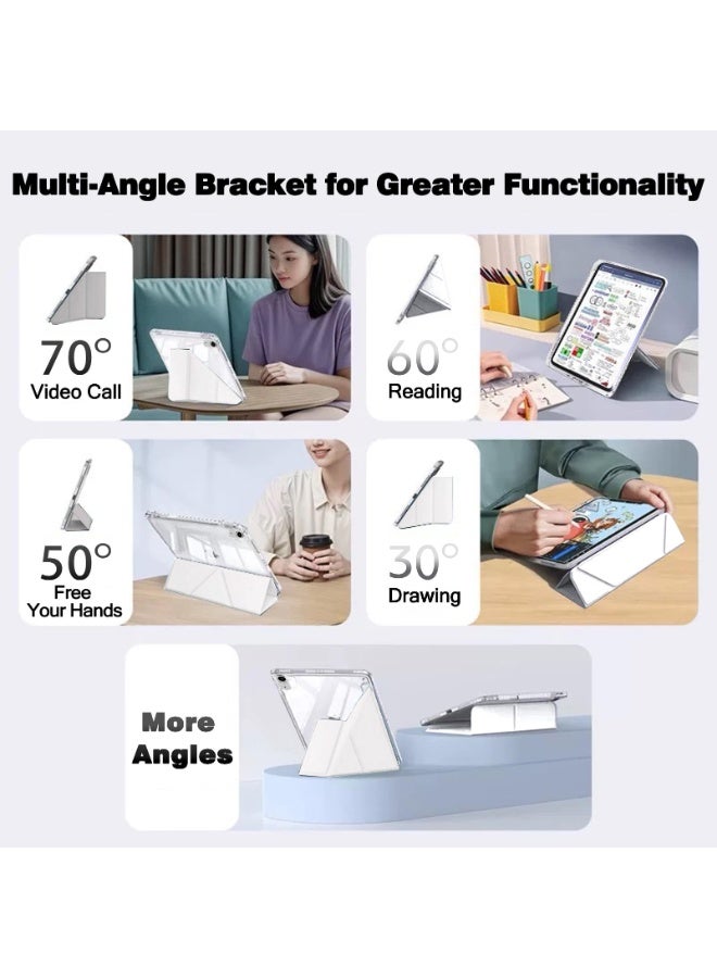 eGreen99 for HUAWEI MatePad 12X Case Cover, Triple Fold Y-shaped Design, Multi Angle, Leather Tablet Cover With Pen Slot, Automatic Wake-up/sleep,White - Image 4