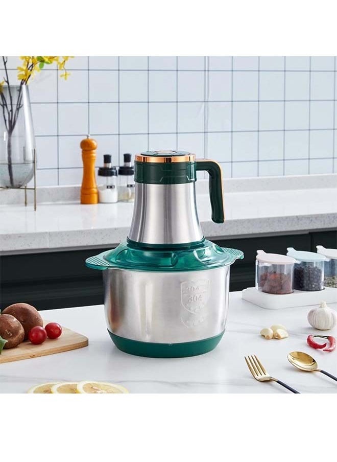 Electric meat and vegetable chopper and slicer, 5 speeds, stainless steel, capacity 5 liters, 500 watts