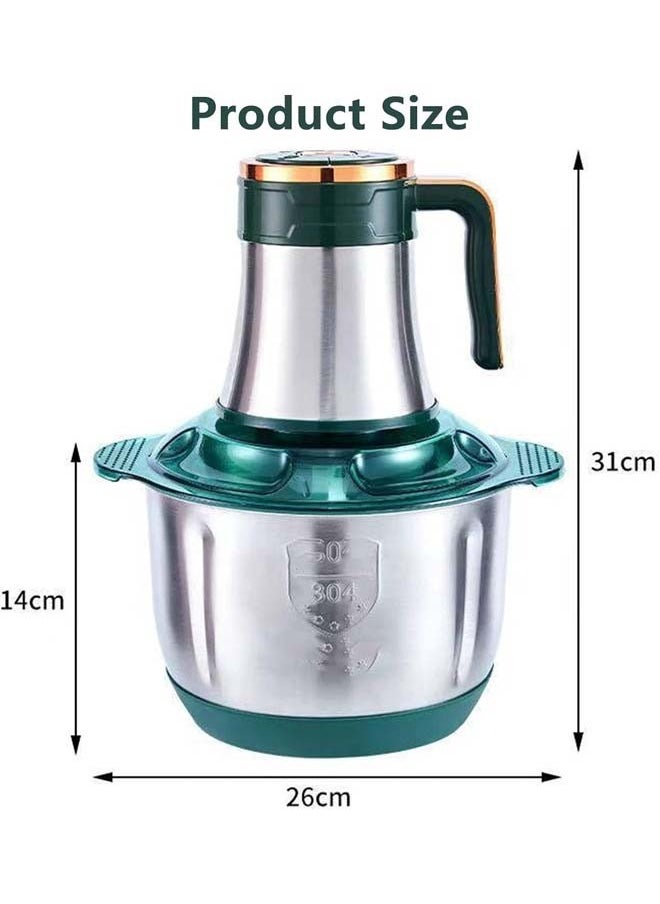 Electric meat and vegetable chopper and slicer, 5 speeds, stainless steel, capacity 5 liters, 500 watts