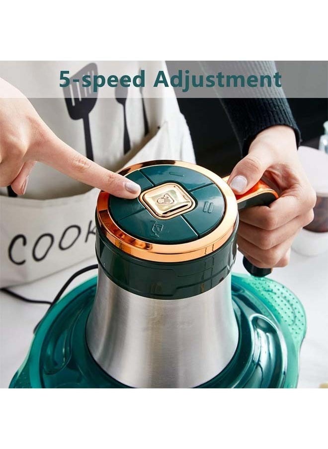 Electric meat and vegetable chopper and slicer, 5 speeds, stainless steel, capacity 5 liters, 500 watts