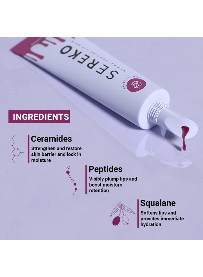 Sereko Hydra Peptide Tinted Lip Balm for Dry & Chapped Lips With Ceramides & Squalane | Long Lasting Hydration, 24H Moisture Lock, Plumps & Smooths | For Women & Men | Raspberry Sorbet - 8gm (Pack of 2) - Image 2