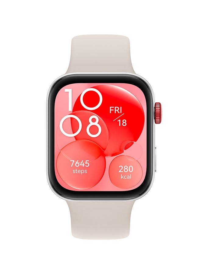 HUAWEI Watch Fit 3 Smartwatch, 1.82 Inch AMOLED Display, Ultra Slim Design, Scientific Workout Coach, Upgraded Health Management, Compatible With iOS And Android + FreeBuds SE 2 Moon White - Image 2